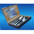 24 pcs stainless steel cutlery set with wood case